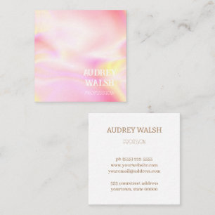 Holographic simply modern square business card