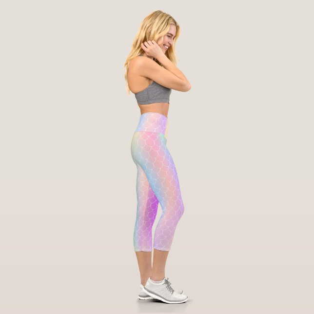 holographic siren with gradient scales capri leggings (Right)