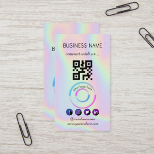 Holographic -Social Media QR Code Business Card
