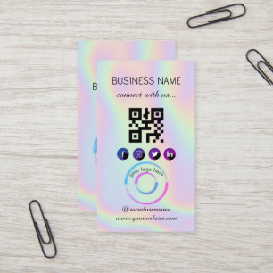 Holographic -Social Media QR Code Business Card