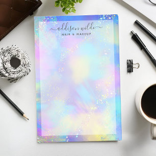 Holographic Sparkle Opal Iridescent Business Post-it Notes