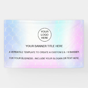 Holographic Sparkle Opal Iridescent business sign