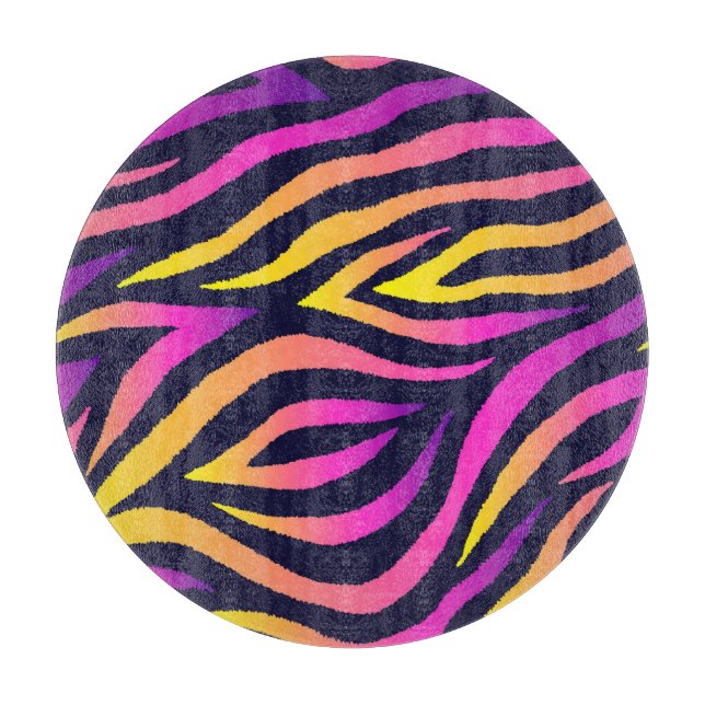 Holographic stripes, seamless futuristic pattern. cutting board (Front)