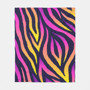 Holographic stripes, seamless futuristic pattern. fleece blanket