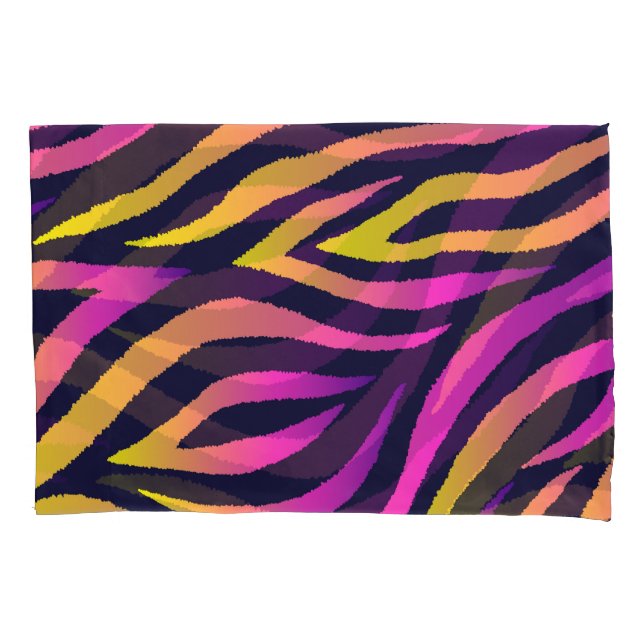 Holographic stripes, seamless futuristic pattern. pillowcase (Front)