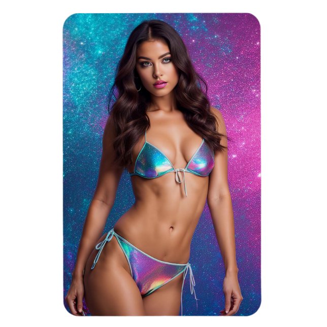 Holographic Swimsuit Model Magnet (Vertical)