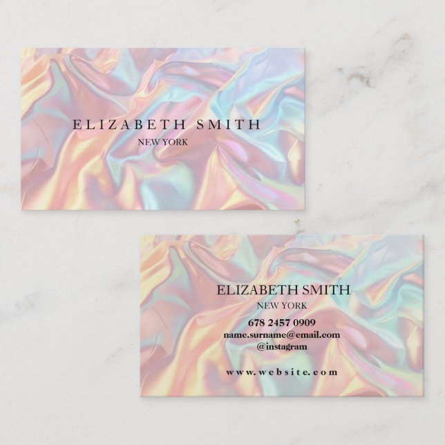 Holographic Texture Business Card  (Front/Back)