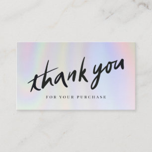 Holographic Thank You Business Card