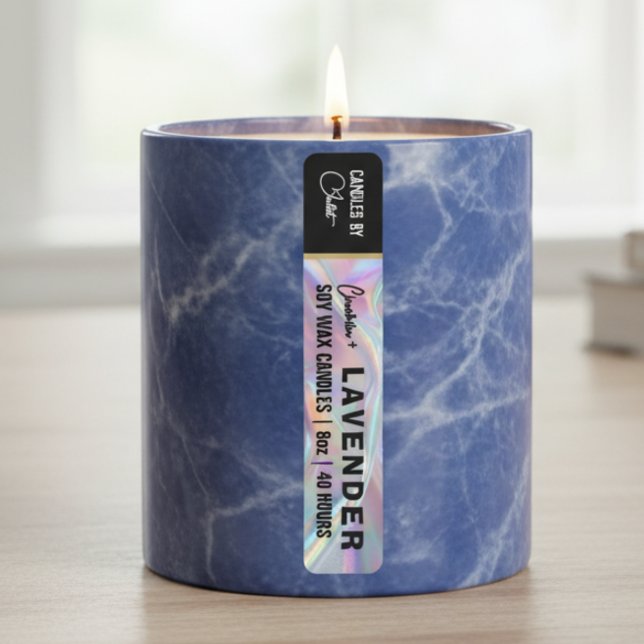 Holographic Thin Candle Label (Creator Uploaded)