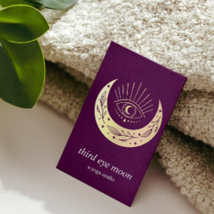 Holographic Third EYE Moon Yoga Holistic Coach  Bu Business Card