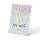 Holographic unicorn makeup hair glitter drips glam
