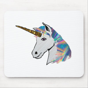 holographic unicorn mouse pad