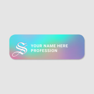 Holographic Wonderland Monogram Name Tag