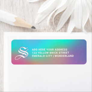 Holographic Wonderland Return Address Monogram