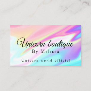Holography Unicorn Business Card