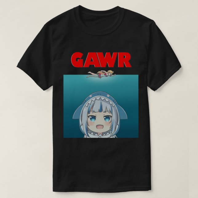 Hololive EN - Gawr Gura Parody   T-Shirt (Design Front)