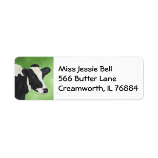 Holstein cow address label