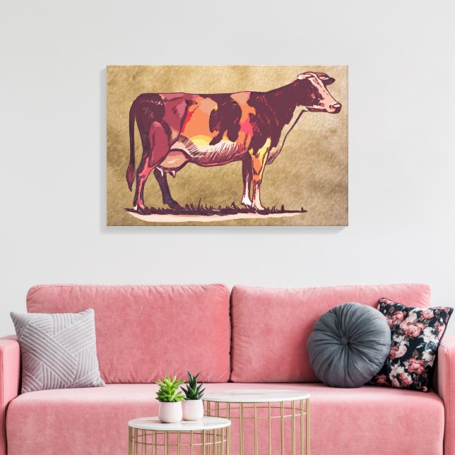 Holstein Cow Canvas Print (Insitu(LivingRoom))