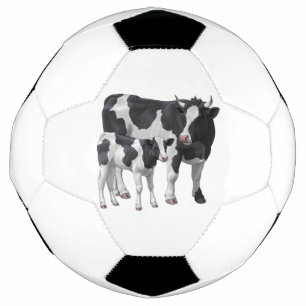 Holstein Cow & Cute Calf Soccer Ball