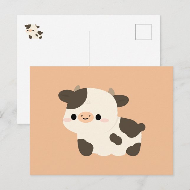 Holstein Cow Holiday Postcard (Front/Back)