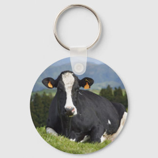 Holstein cow key ring