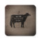 Holstein Cow Silhouette Rustic Style