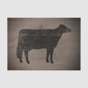 Holstein Cow Silhouette Rustic Style Cute Country Tissue Paper