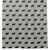 Holstein Cow Silhouettes Pattern Grey and Black