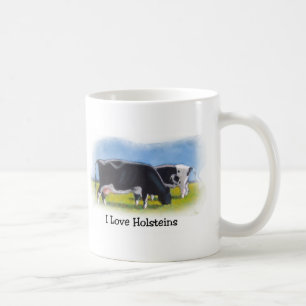 HOLSTEIN COWS PASTEL ART COFFEE MUG