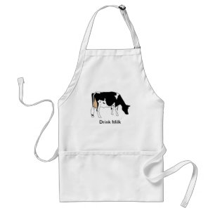 Holstein Dairy Cow, Line Drawing, Milk Standard Apron