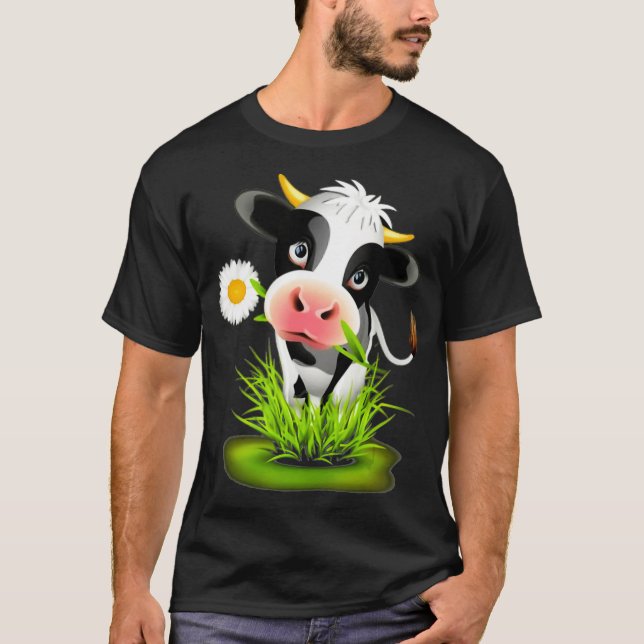 Holstein Friesian cattle Cow- Farmer holstein  T-Shirt (Front)
