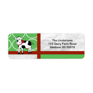 Holstein Holiday Christmas Cow Cartoon