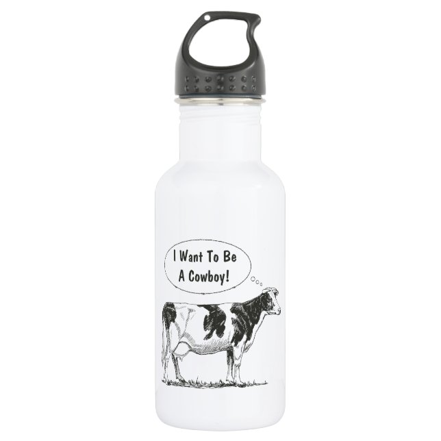 Holstein Thought Cow Customise It 532 Ml Water Bottle (Front)