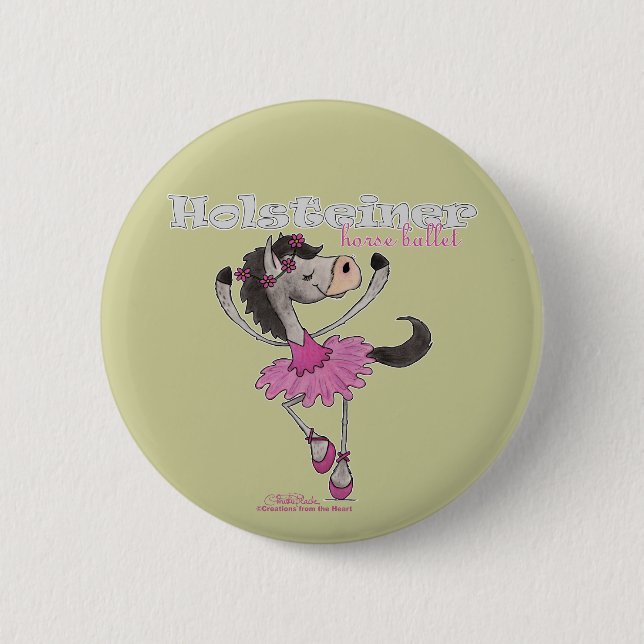 Holsteiner Horse Ballet 6 Cm Round Badge (Front)