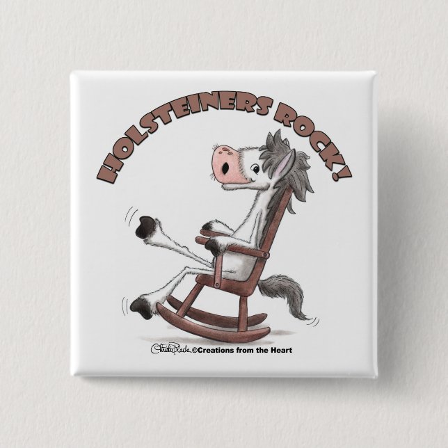 Holsteiners Rock! 15 Cm Square Badge (Front)