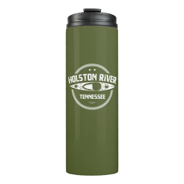 Holston River Tennessee Kayaking Thermal Tumbler (Front)