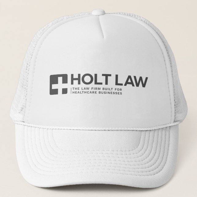Holt Law Grey Print Trucker Hat (Front)