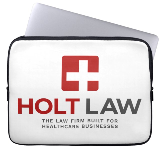 Holt Law Neoprene Laptop Sleeve (Red) (Front)
