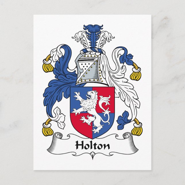 Holton Family Crest Postcard (Front)