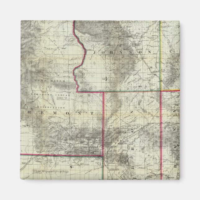 Holt's New Map, Wyoming Magnet (Front)