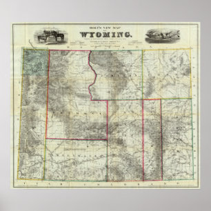 Holt's New Map, Wyoming Poster