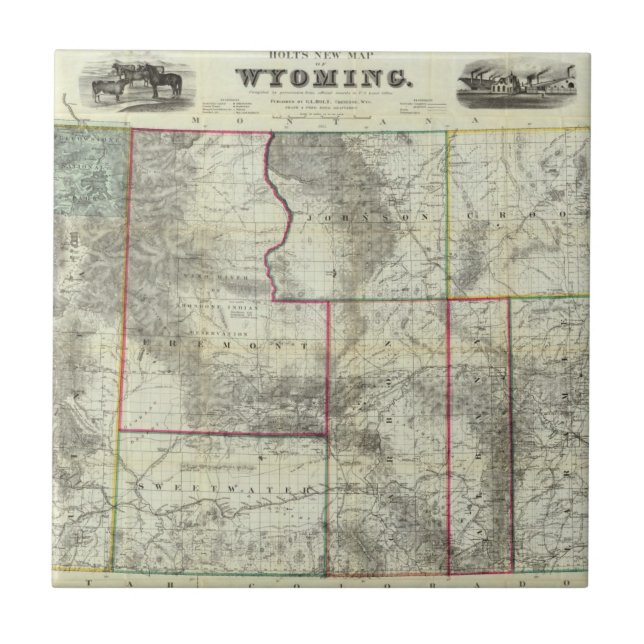 Holt's New Map, Wyoming Tile (Front)
