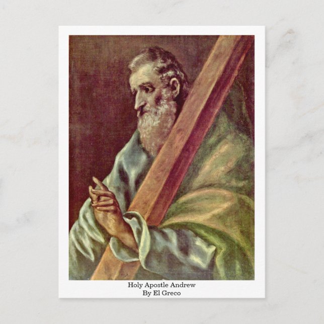 Holy Apostle Andrew By El Greco Postcard (Front)