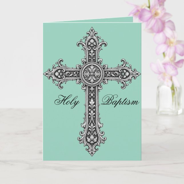 Holy Baptism Card (Orchid)