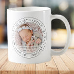 Holy Baptism Simple Frame Modern Custom Photo Coffee Mug<br><div class="desc">This simple and classic design is composed of serif typography and add a custom photo. "My Holy Baptism" circles the photo of your baby,  child,  etc</div>