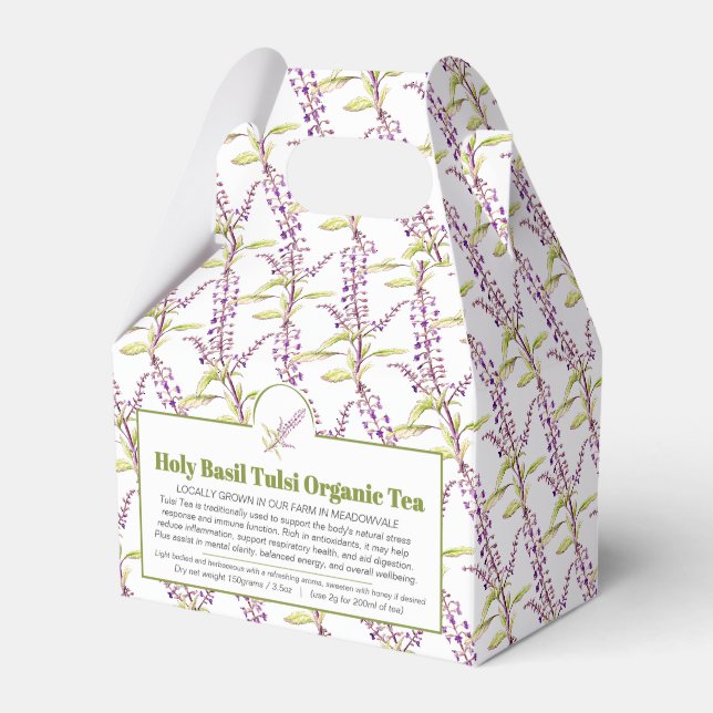 Holy Basil herbs grower farmer business tea box (Front Side)