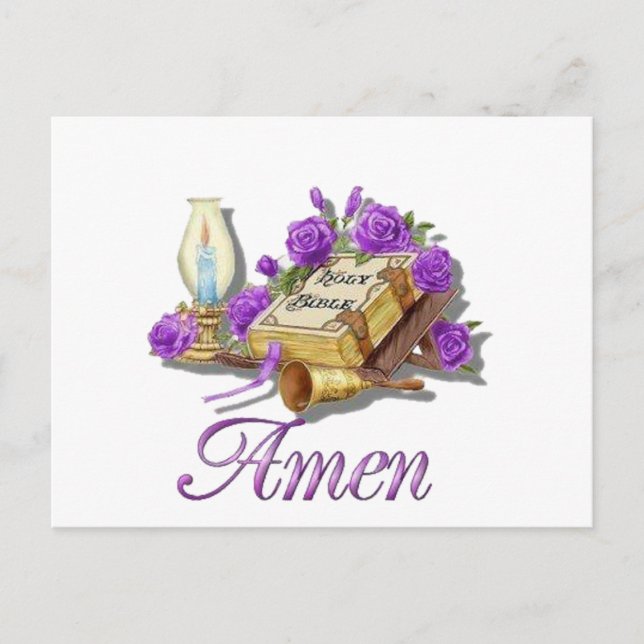 Holy Bible Amen Postcard (Front)