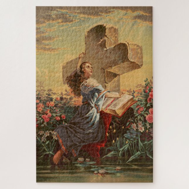 Holy Bible and Cross Jigsaw Puzzle (Vertical)