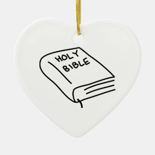 Holy Bible Ceramic Tree Decoration