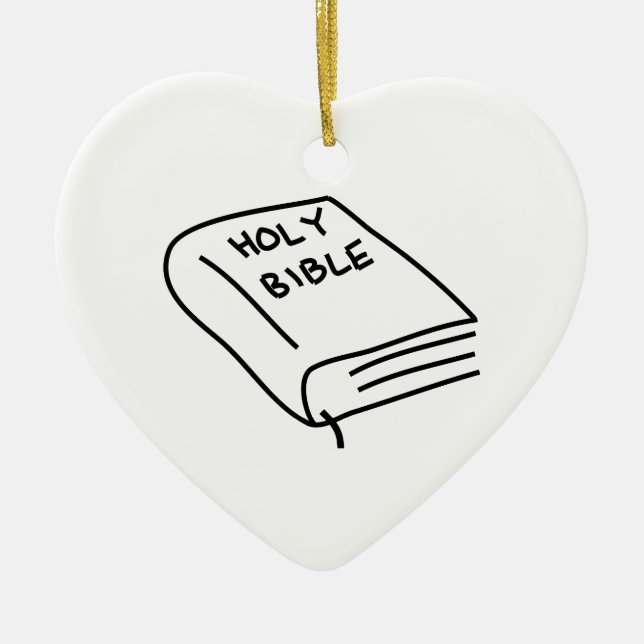 Holy Bible Ceramic Tree Decoration (Front)